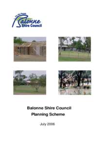 Balonne Shire Council Planning Scheme July 2006 Balonne Shire Planning Scheme