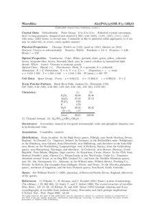 Wavellite / Natural resources / Variscite / Phosphate minerals / Chemistry / Crystallography