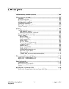 Mixed grain – Chapter 9 – Official Grain Grading Guide