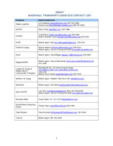 Microsoft Word - backhaul transport logistics contacts