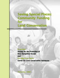 Saving Special Places: Community Funding for Land Conservation  Brian Hart