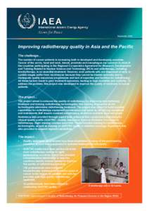 Improving radiotherapy quality in Asia & the Pacific RAS6040