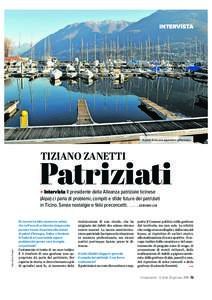 INTERVISTA  Il porto di Ascona appartiene al Patriziato. TIZIANO ZANETTI