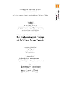 Computability theory / Ramsey theory / Theorem / Graph coloring / Reverse mathematics