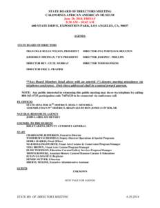 Los Angeles County /  California / Board of directors / Private law / California / Business / African American art / California African American Museum