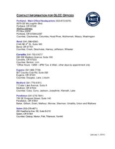 Microsoft Word - Contact information for OLCC offices.doc