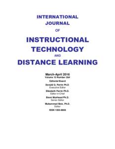 INTERNATIONAL JOURNAL OF INSTRUCTIONAL TECHNOLOGY