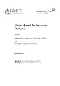 Mission-based Performance Compact between Galway-Mayo Institute of Technology (GMIT) and The Higher Education Authority