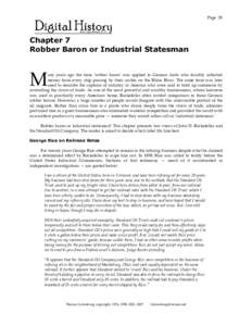 Page 28  Chapter 7 Robber Baron or Industrial Statesman  M