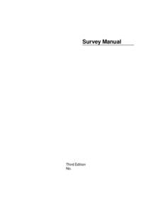 Survey Manual  Third Edition No.  Copyright Yarra Valley Water Ltd. © 1998