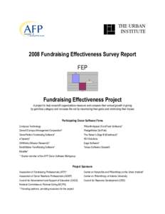 THE URBAN  INSTITUTE 2008 Fundraising Effectiveness Survey Report  FEP  Gai n 