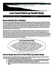 Love Canal Follow-Up Health Study - Spring 2006