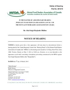 Canada / Mutual Fund Dealers Association / Registered Retirement Savings Plan / Economy of Canada