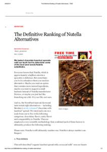 The Definitive Ranking of Nutella Alternatives | TIME Subscribe