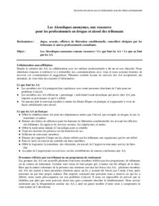 smf-177_fr  Les Alcooliques anonymes, une ressource pour les professionnels en drogue et alcool des tribunaux