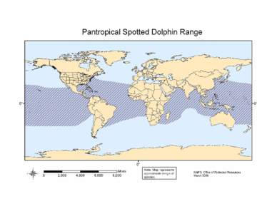 Pantropical Spotted Dolphin Range Map