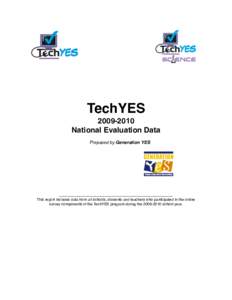 TechYESNational Evaluation Data Prepared by Generation YES