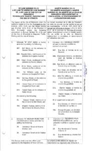 BY-LAW NUMBER[removed]A 8Y-LAW TO AMEND BY-LAW NUMBER 55, A BY-LAW OFTHE CITY OF MIRAMICHI TO REGUTATE TRAFFIC, PARKING AND THE USE OF STREETS