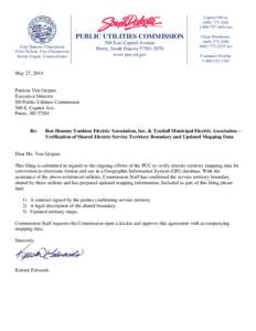 Microsoft Word - Bon Homme Yankton  Tyndall Service Territory Agreement Letter.docx