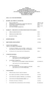 AGENDA REGULAR MEETING RETIREMENT BOARD OF TRUSTEES EMPLOYEES’ RETIREMENT SYSTEM OF THE CITY OF BATON ROUGE AND PARISH OF EAST BATON ROUGE 10:00 A.M, THURSDAY, MAY 28, 2015