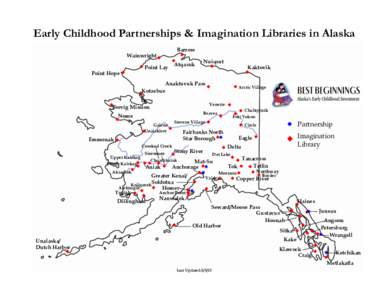 Early Childhood Partnerships & Imagination Libraries in Alaska Wainwright	
   Point Hope 	
  