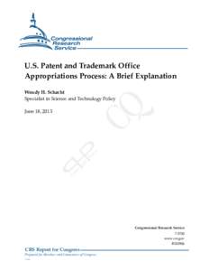 U.S. Patent and Trademark Office Appropriations Process: A Brief Explanation