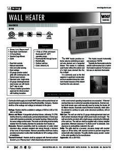 www.king-electric.com  WALL HEATER WHF SERIES