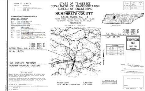 STATE ROUTE NO. 13  DYER GIBSON CARROLL