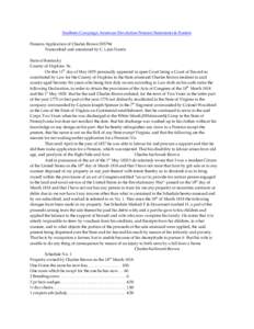 Southern Campaign American Revolution Pension Statements & Rosters Pension Application of Charles Brown S35794 Transcribed and annotated by C. Leon Harris State of Kentucky County of Hopkins Ss. On this 11th day of May 1