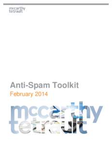 Anti-Spam Toolkit February 2014 Table of Contents Introduction