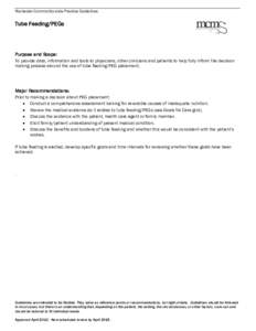 Important:  This practice guideline applies to care provided to all individuals within the Rochester area, including those who are members of a Rochester area managed care plan