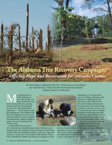 April 25–28 /  2011 tornado outbreak / Urban forestry / Reforestation / Tuscaloosa /  Alabama / Alabama / Arbor Day / Tree / United States / Forestry / Environment