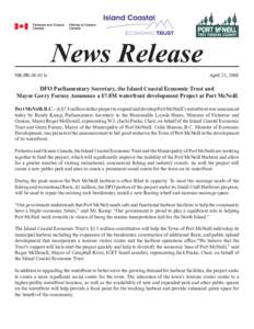 News Release NR-PR-08-011e April 21, 2008