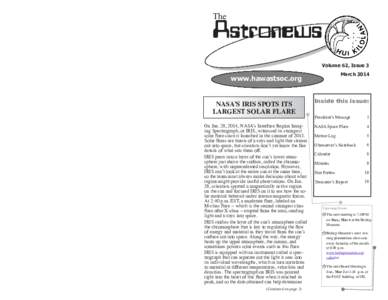 Hawaiian Astronomical Society: Event Calendar - Night Sky Network