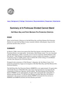 Half Moon Bay and Point Montara Fire Protection Districts