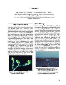 7 HYDRILLA J. K. Balciunas1, M. J. Grodowitz 2, A. F. Cofrancesco2, and J. F. Shearer2 1