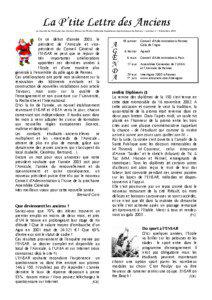 La P’tite Lettre des Anciens Le Journal de l’Amicale des Anciens Elèves de l’Ecole Nationale Supérieure Agronomique de Rennes – numéro 2 – Décembre 2002