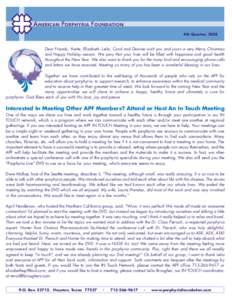 APF 4th quarter newsletter