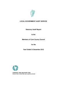 LOCAL GOVERNMENT AUDIT SERVICE  Statutory Audit Report to the Members of Cork County Council for the