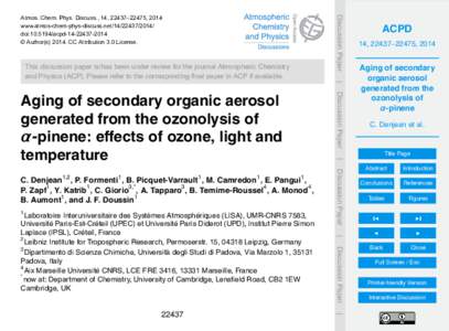 Oxidizing agents / Alkenes / Alpha-Pinene / Flavors / Ozone / Ozonolysis / Pinene / Radical / Chemistry / Monoterpenes / Environmental chemistry