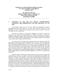 Taxation / Equity / Estate tax in the United States / Generation-skipping transfer tax / Gift tax in the United States / Inheritance tax / QTIP Trust / Economic Growth and Tax Relief Reconciliation Act / Trust law / Inheritance / Law / Taxation in the United States