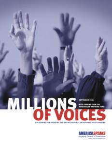 MILLIONS OF VOICES SEPTEMBER 2004 WITH FUNDING FROM THE ROCKEFELLER BROTHERS FUND