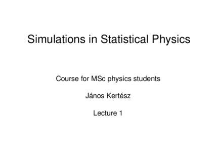 Chemistry / Statistical mechanics / State functions / Thermodynamic entropy / Entropy / Microcanonical ensemble / Ensemble average / Canonical ensemble / Statistical ensemble / Physics / Thermodynamics / Philosophy of thermal and statistical physics