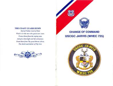 USCGC Jarvis Change of Command Pamphlet, circa 1999.
