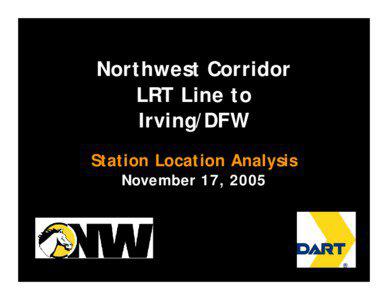 Northwest Corridor LRT Line to Irving/DFW
