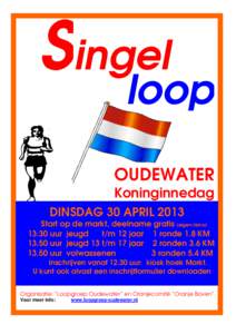 Singel  loop OUDEWATER Koninginnedag