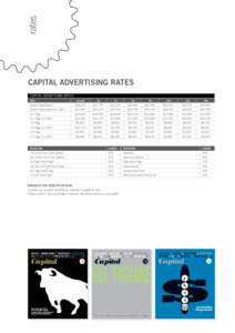 rates CAPITAL ADVERTISING RATES CAPITAL ADVERTISING RATES Size  Casual