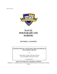 NPS-NSI[removed]NAVAL POSTGRADUATE SCHOOL MONTEREY, CALIFORNIA