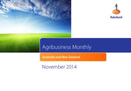 Agribusiness Monthly Australia and New Zealand November 2014  Report summary