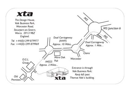 xta The Design House, Vale Business Park, Worcester Road, Stourport-on-Severn, Worcs. DY13 9BZ